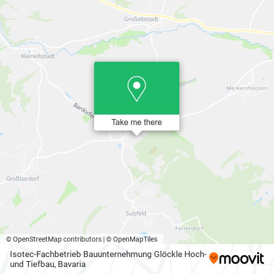 Карта Isotec-Fachbetrieb Bauunternehmung Glöckle Hoch- und Tiefbau