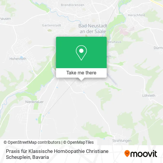 Карта Praxis für Klassische Homöopathie Christiane Scheuplein