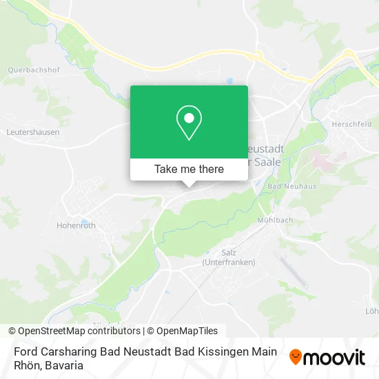 Карта Ford Carsharing Bad Neustadt Bad Kissingen Main Rhön