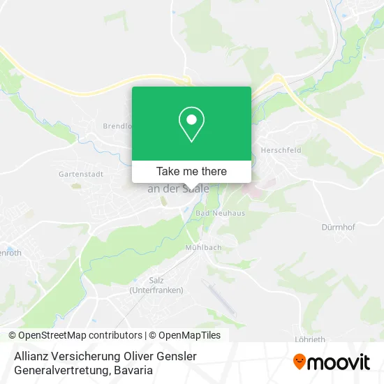 Карта Allianz Versicherung Oliver Gensler Generalvertretung