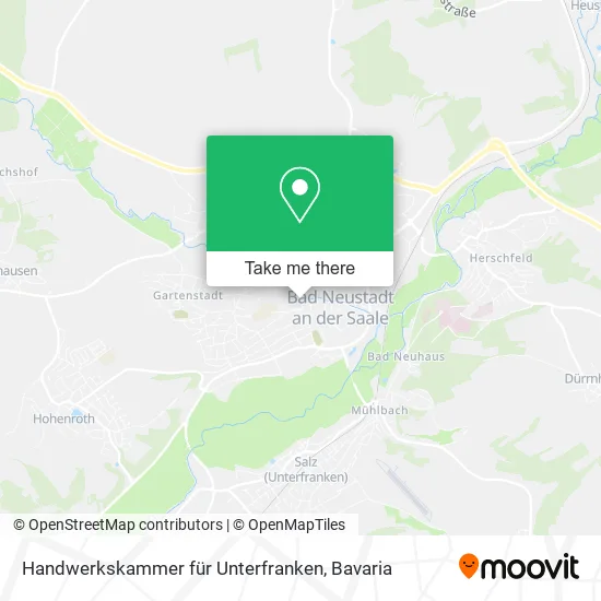 Карта Handwerkskammer für Unterfranken