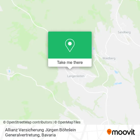 Карта Allianz Versicherung Jürgen Böhnlein Generalvertretung
