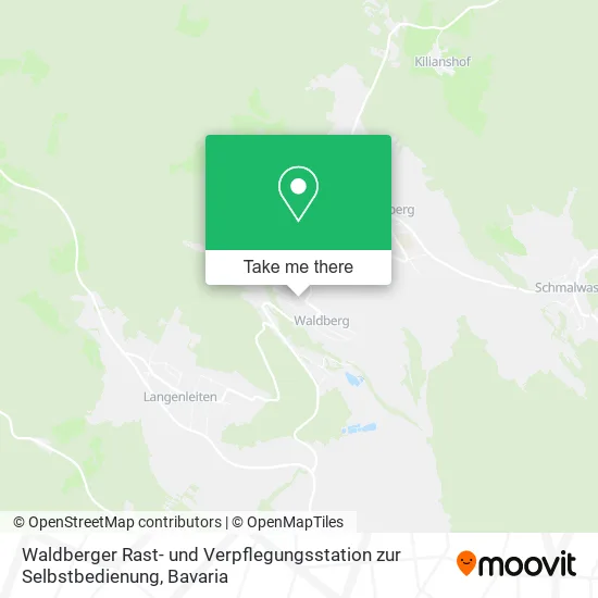 Карта Waldberger Rast- und Verpflegungsstation zur Selbstbedienung