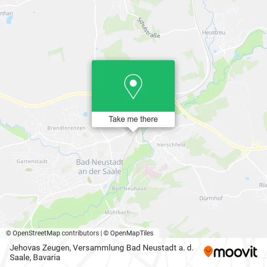 Карта Jehovas Zeugen, Versammlung Bad Neustadt a. d. Saale