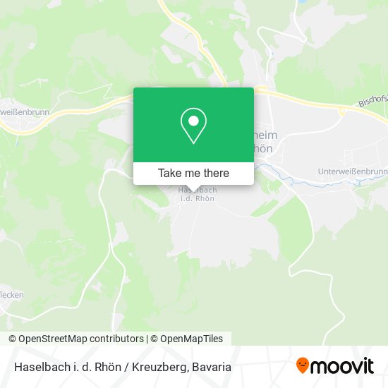 Haselbach i. d. Rhön / Kreuzberg map