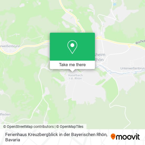 Ferienhaus Kreuzbergblick in der Bayerischen Rhön map