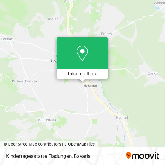 Карта Kindertagesstätte Fladungen