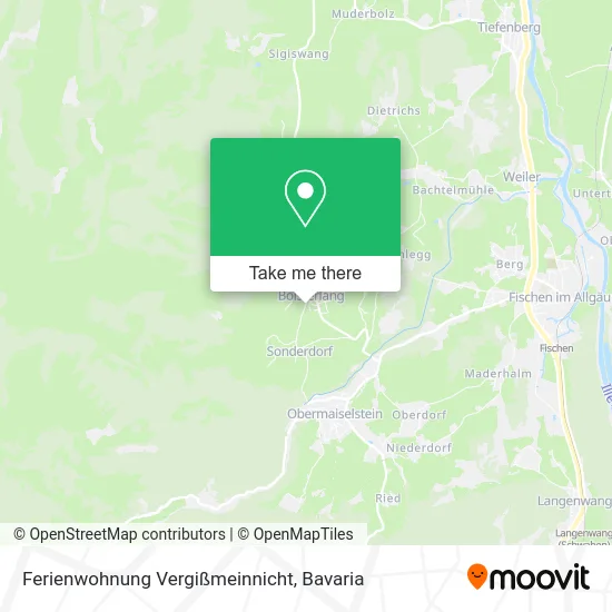 Карта Ferienwohnung Vergißmeinnicht