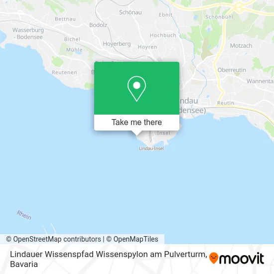 Карта Lindauer Wissenspfad Wissenspylon am Pulverturm