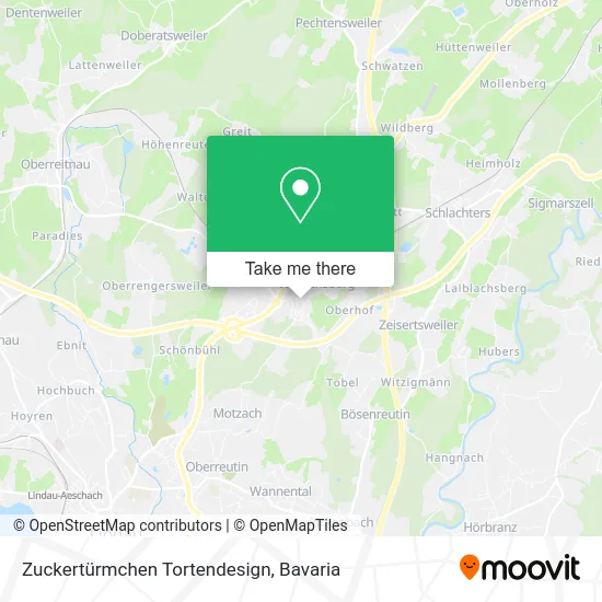 Карта Zuckertürmchen Tortendesign