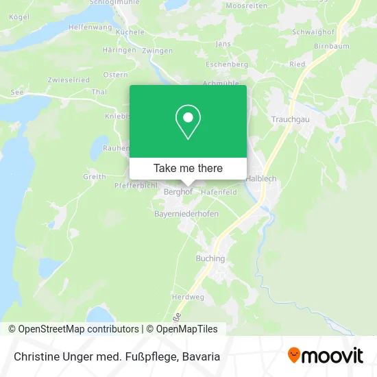 Карта Christine Unger med. Fußpflege
