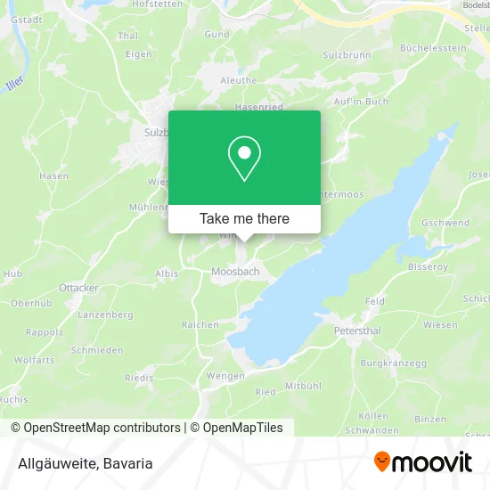 Карта Allgäuweite