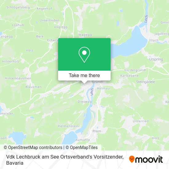 Карта Vdk Lechbruck am See Ortsverband's Vorsitzender