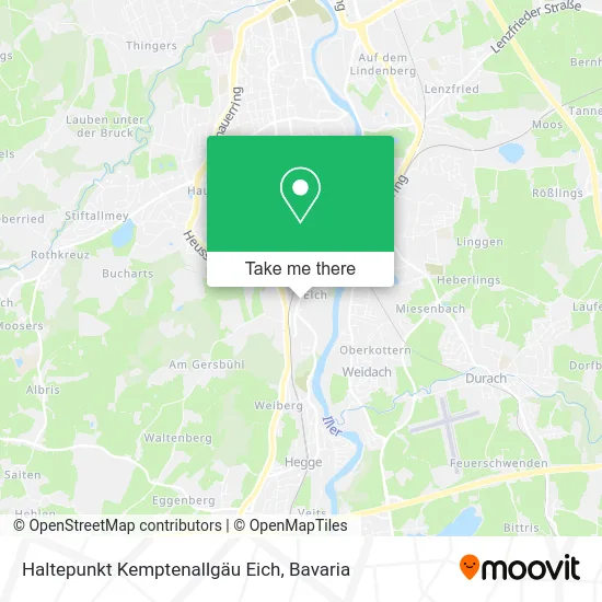 Карта Haltepunkt Kemptenallgäu Eich