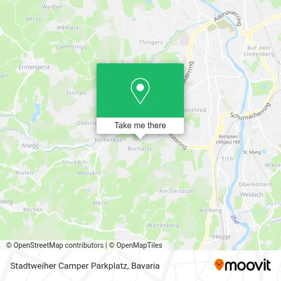 Карта Stadtweiher Camper Parkplatz