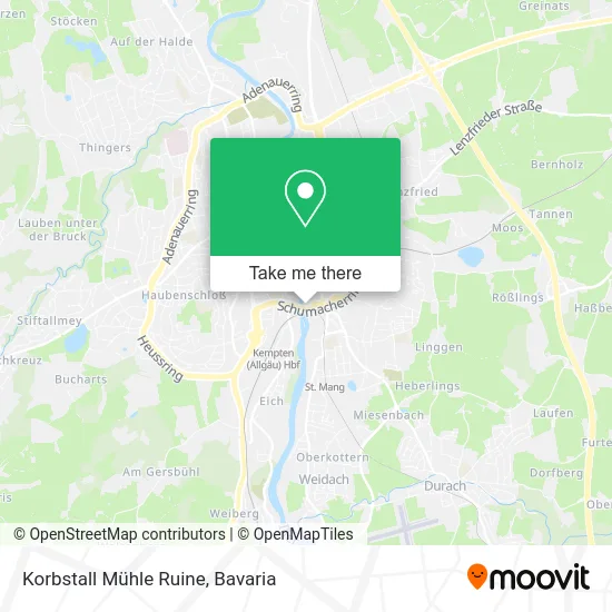 Карта Korbstall Mühle Ruine