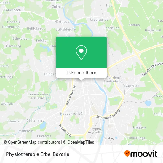 Карта Physiotherapie Erbe