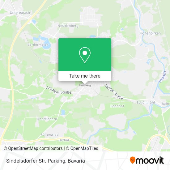 Карта Sindelsdorfer Str. Parking
