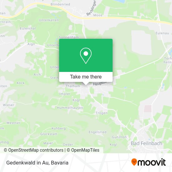 Карта Gedenkwald in Au