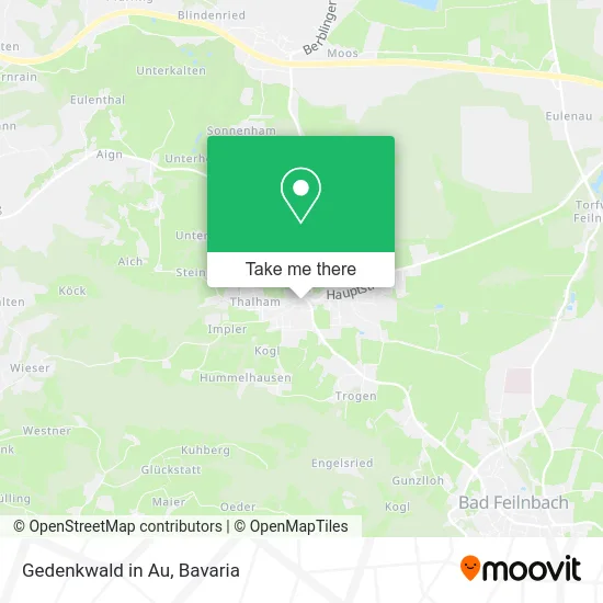 Карта Gedenkwald in Au