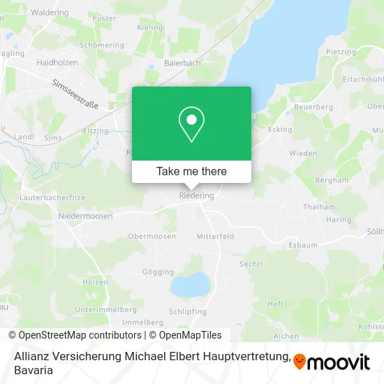 Карта Allianz Versicherung Michael Elbert Hauptvertretung