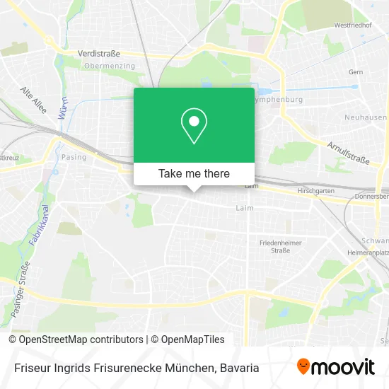 Карта Friseur Ingrids Frisurenecke München