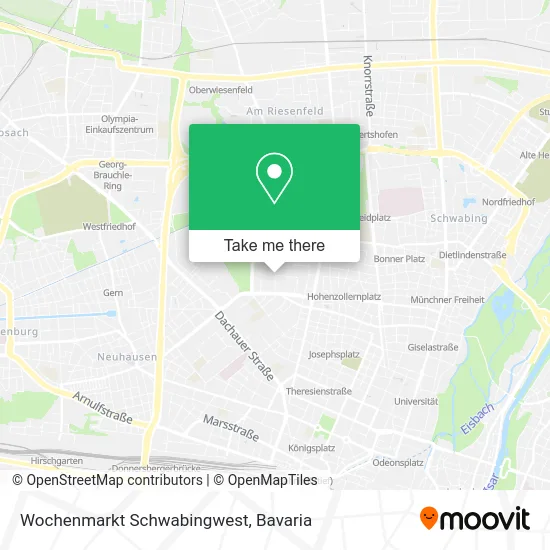 Карта Wochenmarkt Schwabingwest