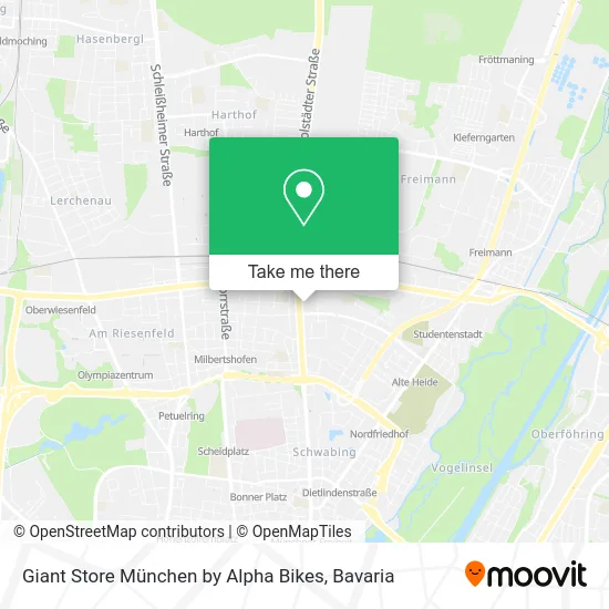 Карта Giant Store München by Alpha Bikes