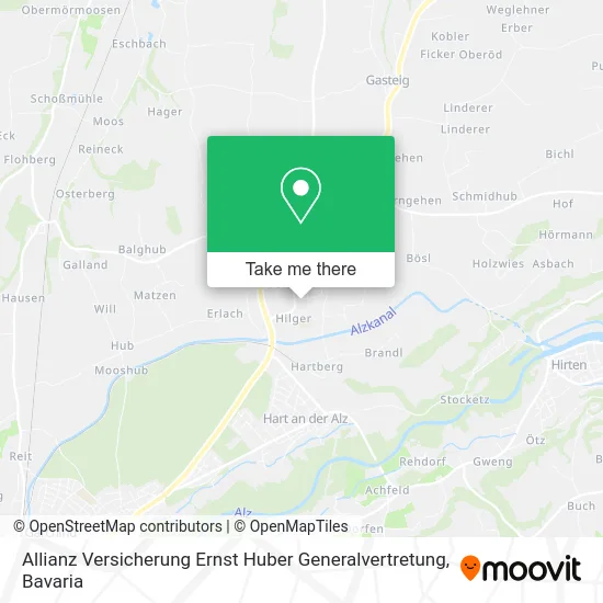 Карта Allianz Versicherung Ernst Huber Generalvertretung