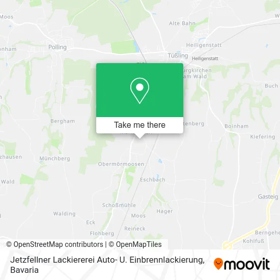 Карта Jetzfellner Lackiererei Auto- U. Einbrennlackierung