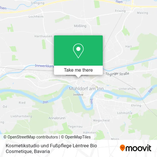 Карта Kosmetikstudio und Fußpflege Lèntree Bio Cosmetique