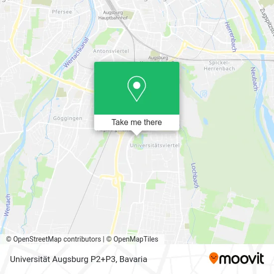 Карта Universität Augsburg P2+P3