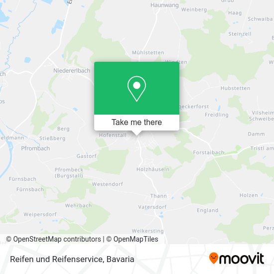 Карта Reifen und Reifenservice
