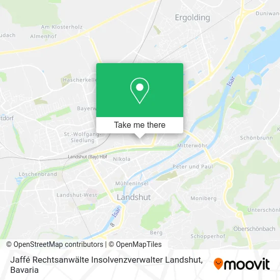 Карта Jaffé Rechtsanwälte Insolvenzverwalter Landshut