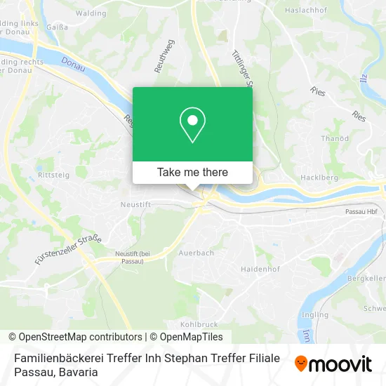 Карта Familienbäckerei Treffer Inh Stephan Treffer Filiale Passau