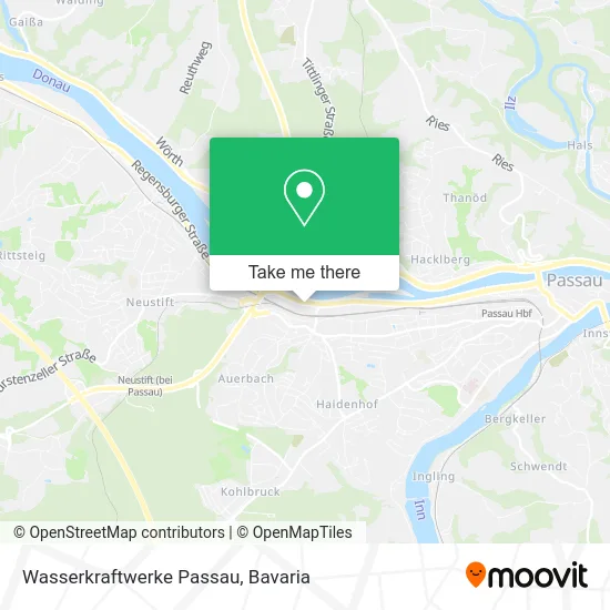 Карта Wasserkraftwerke Passau