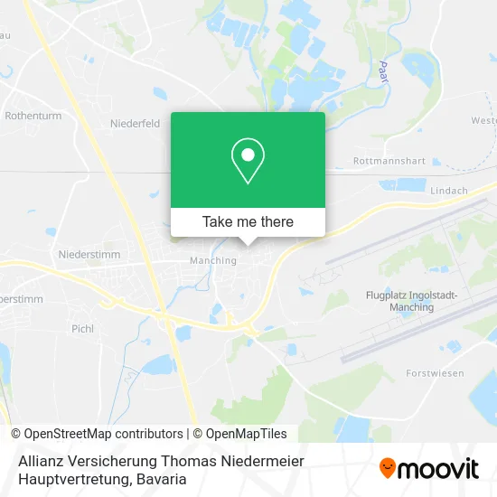 Карта Allianz Versicherung Thomas Niedermeier Hauptvertretung