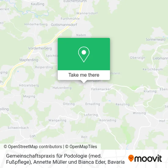 Карта Gemeinschaftspraxis für Podologie (med. Fußpflege), Annette Müller und Bianca Eder