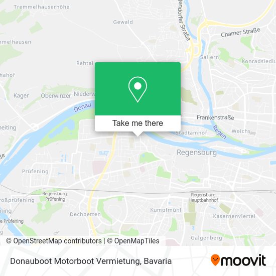 Карта Donauboot Motorboot Vermietung