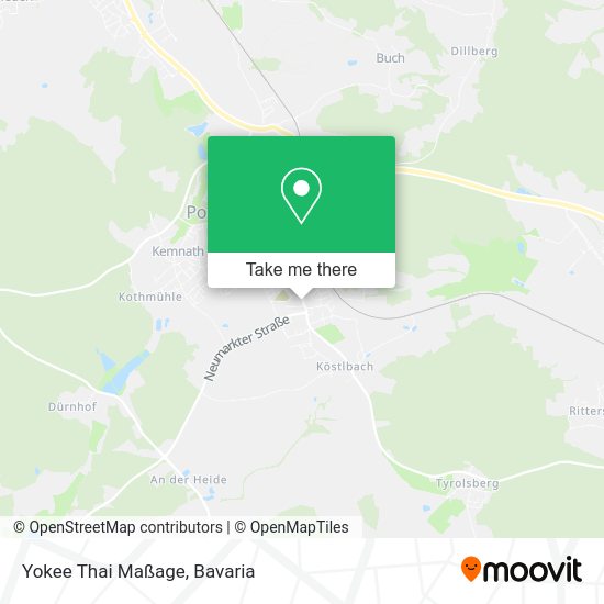 Карта Yokee Thai Maßage