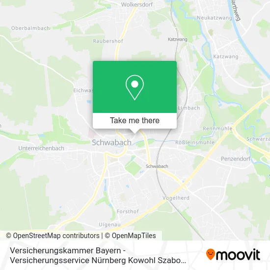 Карта Versicherungskammer Bayern - Versicherungsservice Nürnberg Kowohl Szabo Weigel