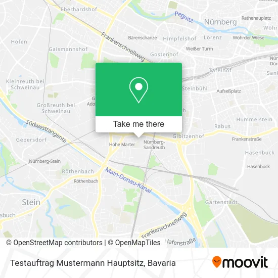 Карта Testauftrag Mustermann Hauptsitz