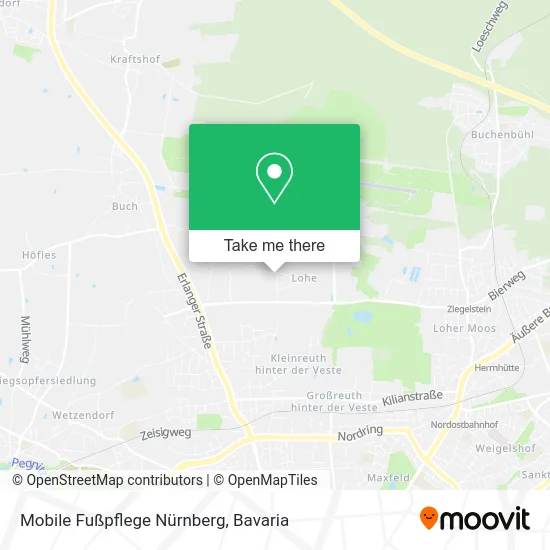 Карта Mobile Fußpflege Nürnberg