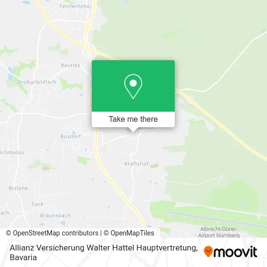 Карта Allianz Versicherung Walter Hattel Hauptvertretung