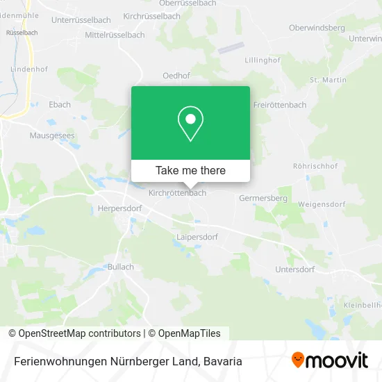 Карта Ferienwohnungen Nürnberger Land