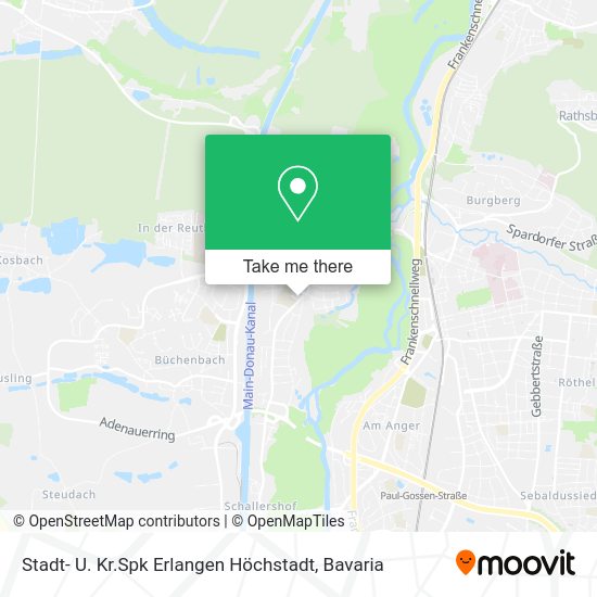 Карта Stadt- U. Kr.Spk Erlangen Höchstadt