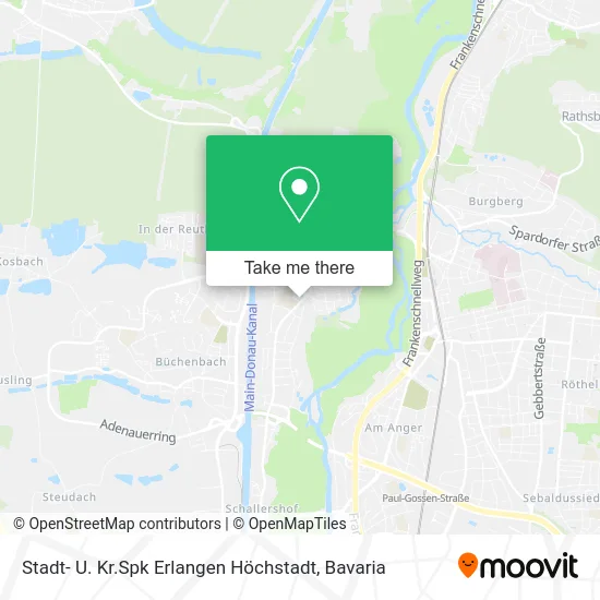Карта Stadt- U. Kr.Spk Erlangen Höchstadt