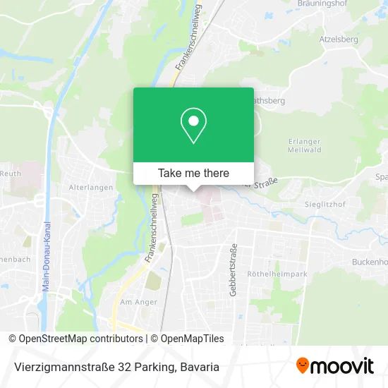 Карта Vierzigmannstraße 32 Parking