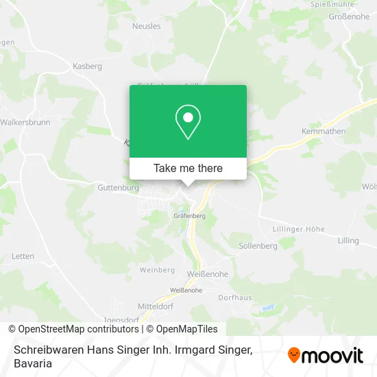 Карта Schreibwaren Hans Singer Inh. Irmgard Singer