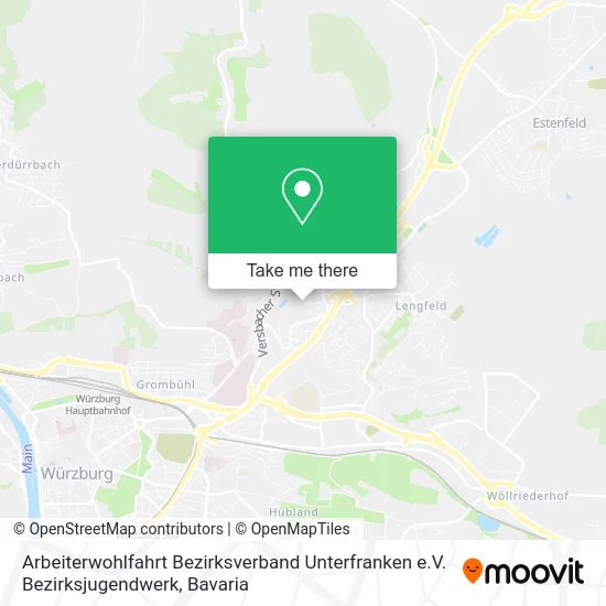 Карта Arbeiterwohlfahrt Bezirksverband Unterfranken e.V. Bezirksjugendwerk